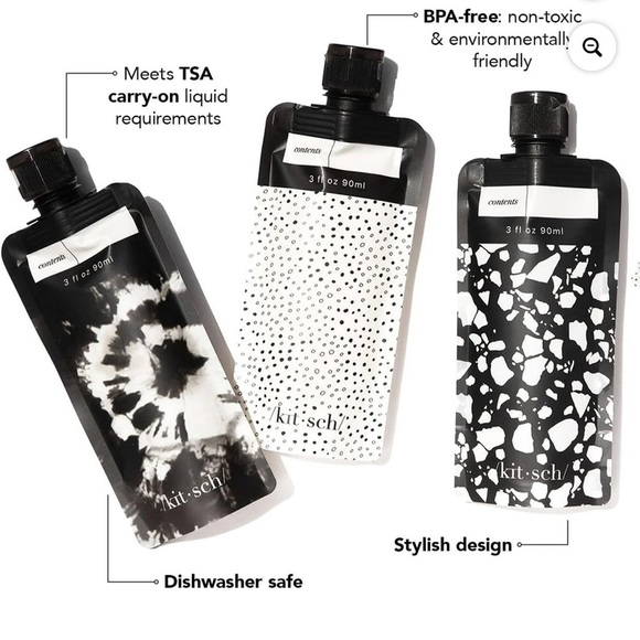 Kitsch Refillable Travel Pouch Trio - Picture 4 of 8